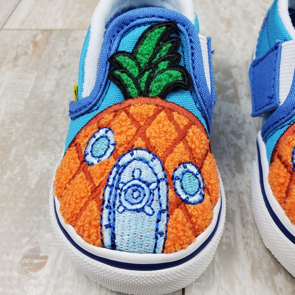 Vans X SpongeBob Slip On Velcro 124 Conch … - Picture 2 of 12